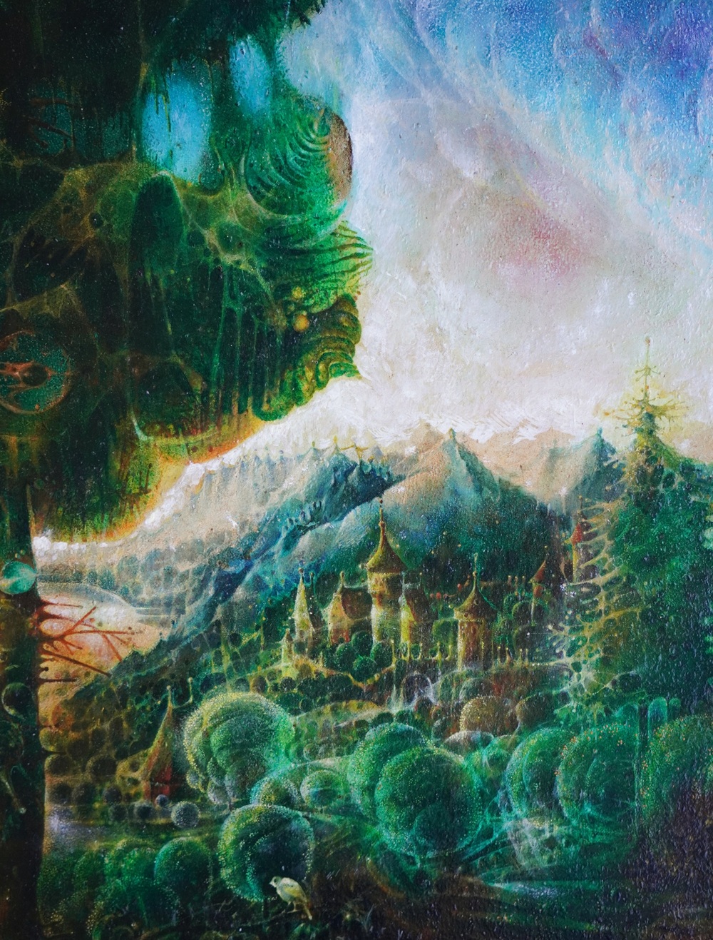 Auschnitt_Kopie nach Albrecht Altdorfer (ihm zu Ehren), 1983, Öl auf Holz_k